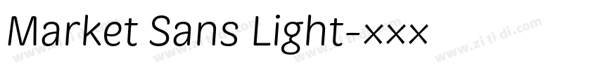 Market Sans Light字体转换
